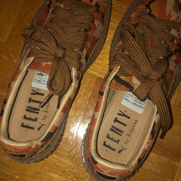 Puma Fenty orange camo sneakers in size women’s 7 - Picture 5 of 6